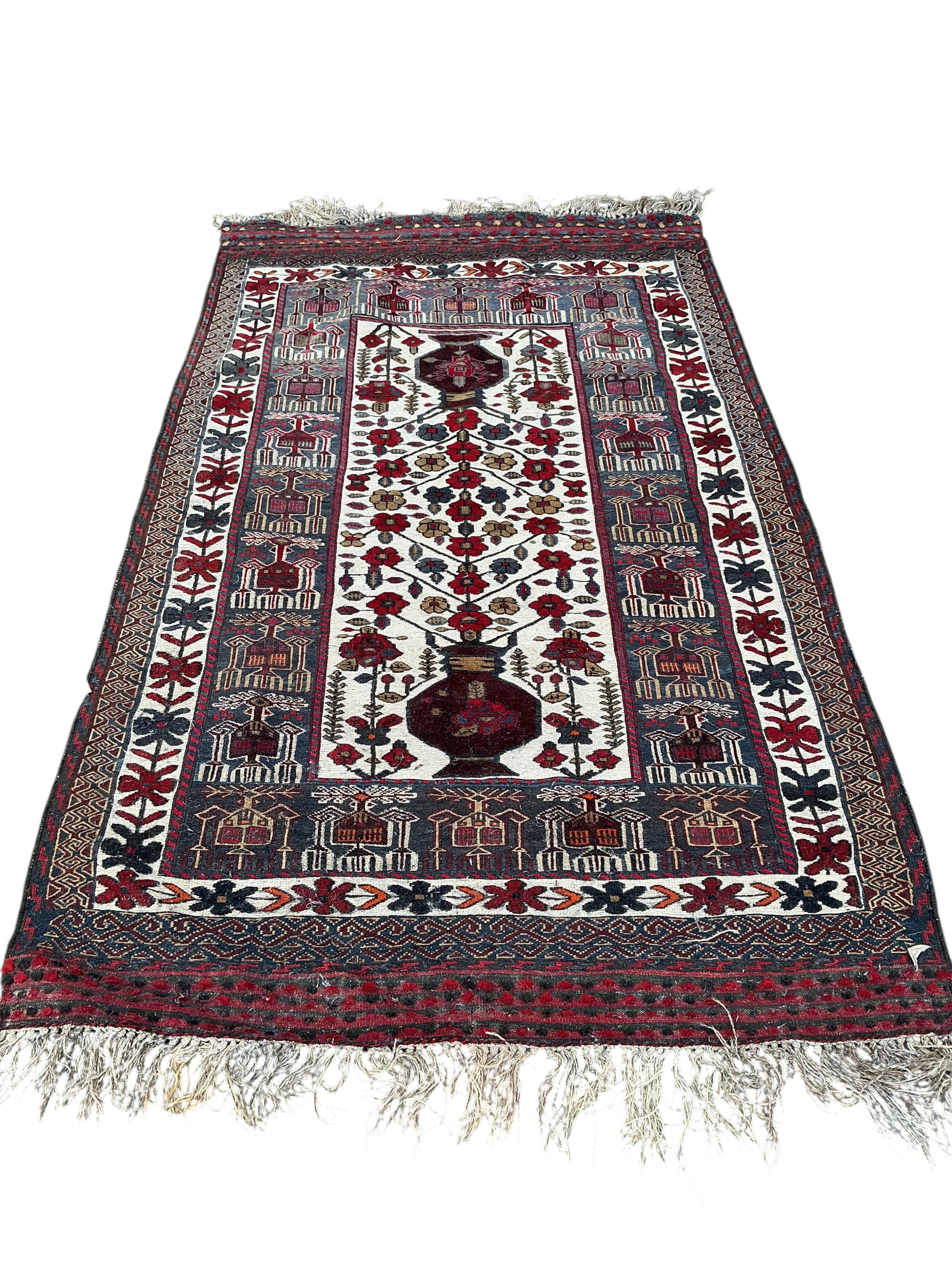 A Turkish polychrome flatweave carpet, approx. 220 x 140cm